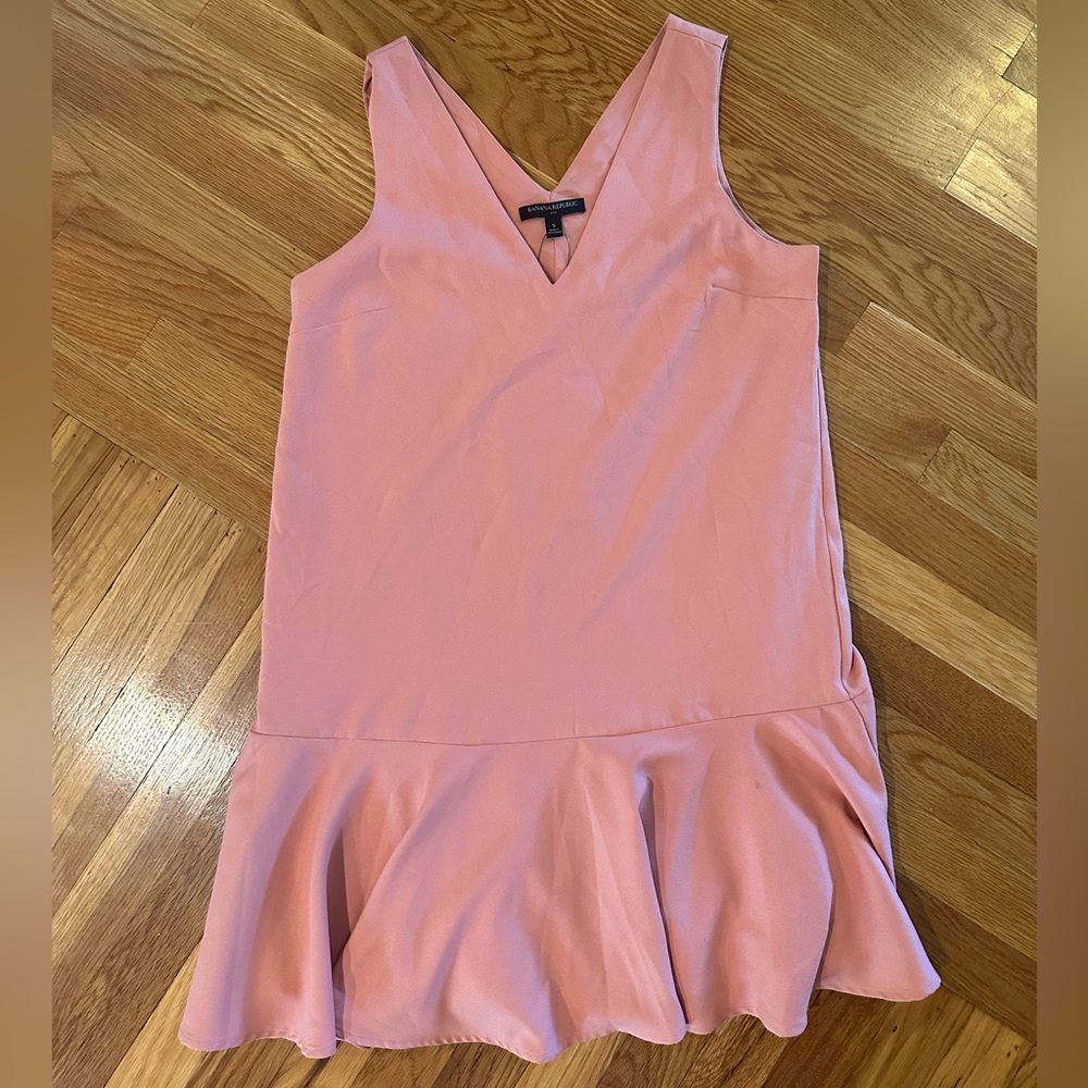 Coral drop waist dress